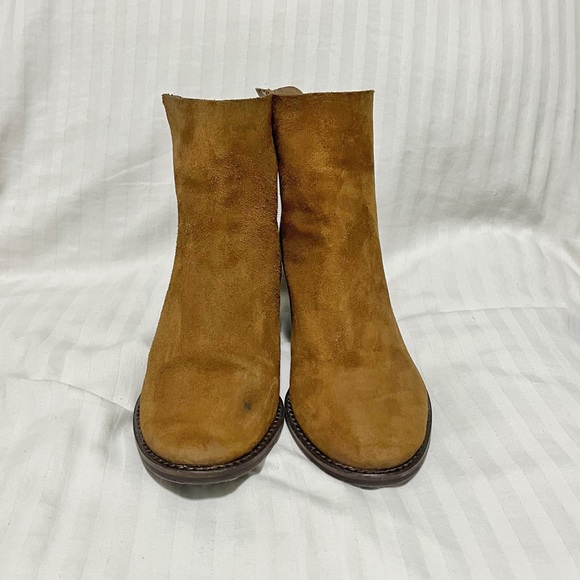 Lucky Brand Kaiya Suede Western Ankle Boot Brown size 6 - Picture 3 of 11